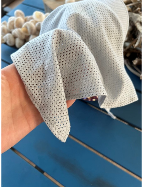 Šatka dierková SUMMER - sivá