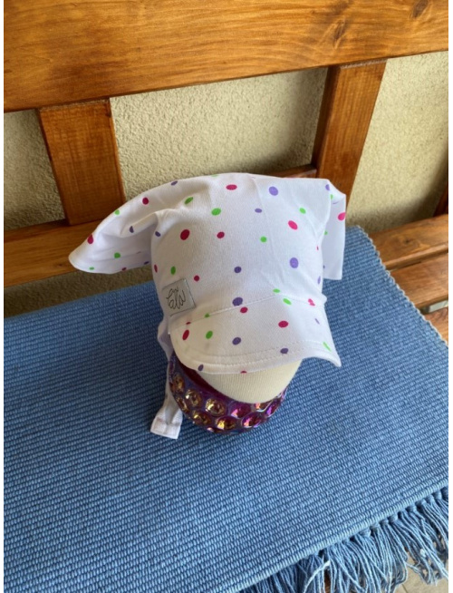 Úpletová šatka SUMMER so šiltom - na viazanie - LENTILKA - LEN DO VYPREDANIA ZÁSOB