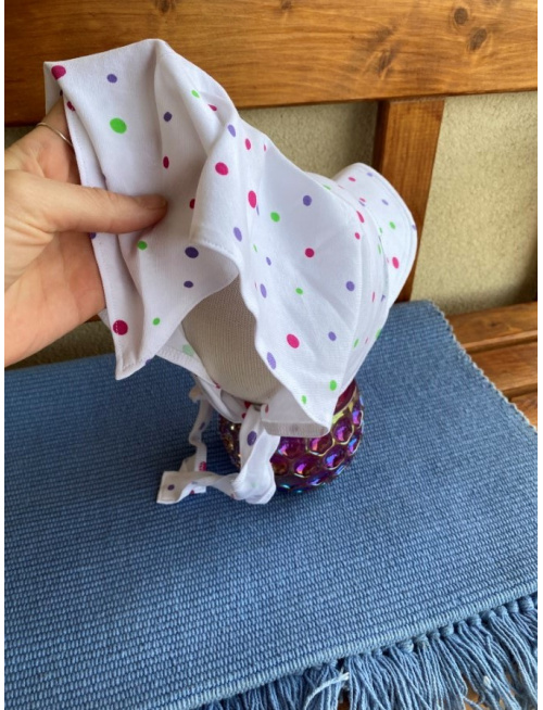 Úpletová šatka SUMMER so šiltom - na viazanie - LENTILKA - LEN DO VYPREDANIA ZÁSOB