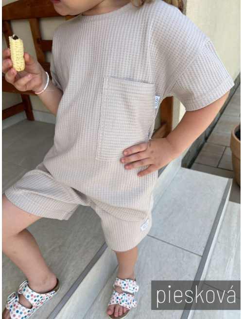 Súprava MEXICO - boy - vafle úplet