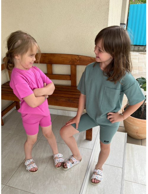 Súprava MEXICO - girl - vafle úplet