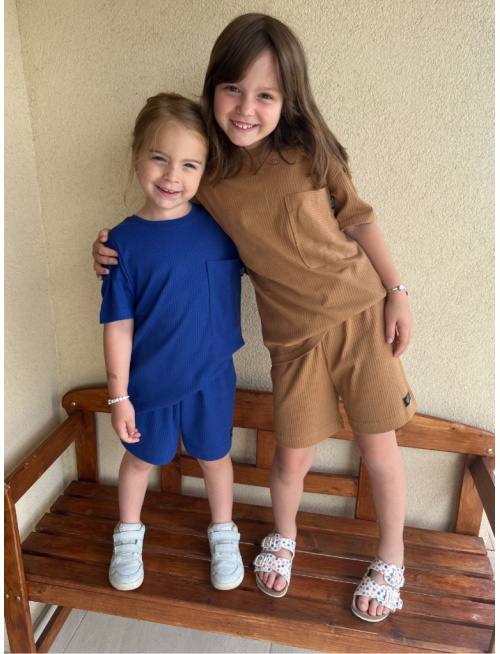 Súprava MEXICO - boy - rebro úplet - karamel