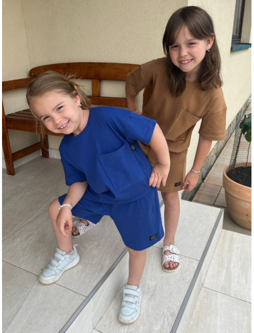 Súprava MEXICO - boy - rebro úplet - karamel