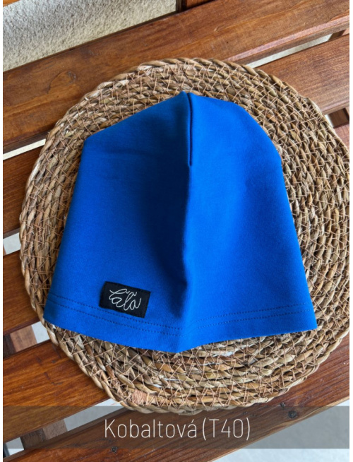 Tepláková šmolko čiapka - jednofarebná - jednovrstvová