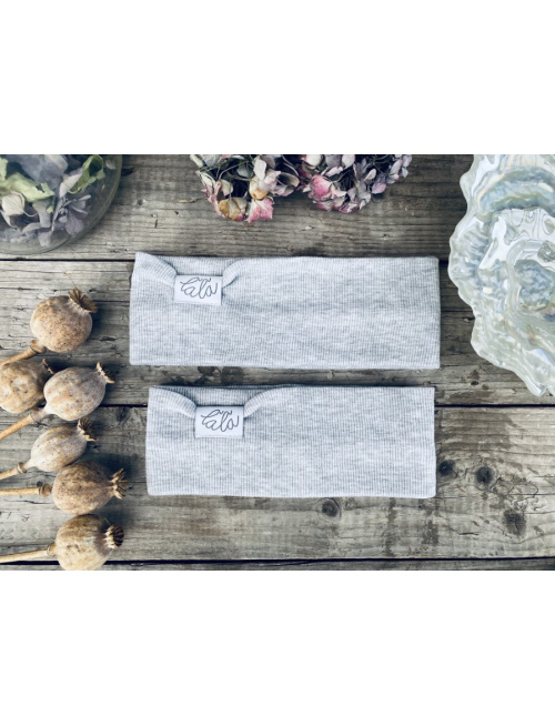 Rebro čelenka ROVNÁ - svetlosivý melír