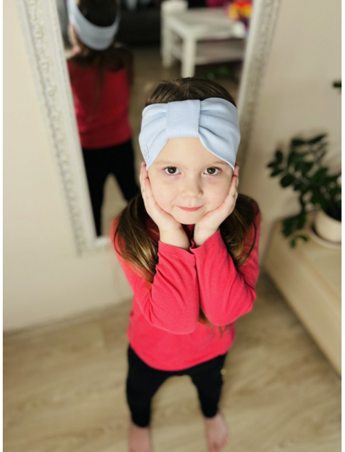 Rebro čelenka TURBAN - svetlomodrá
