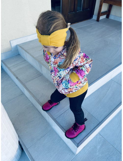 Rebro čelenka TURBAN - horčicová