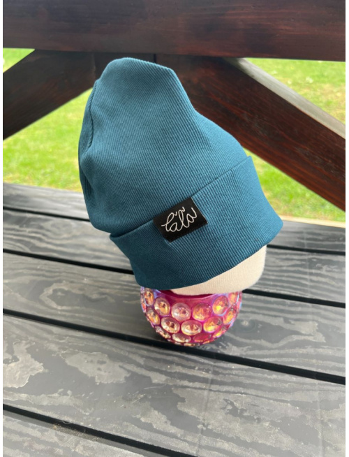 Rebro ŠMOLKO čiapka - smaragdovo modrá