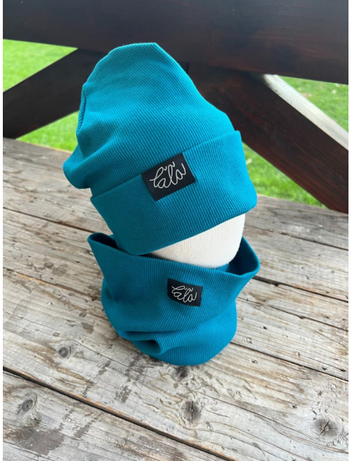 Rebro ŠMOLKO čiapka - petrolej