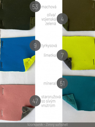 Vzorkovník - Zimný softshell
