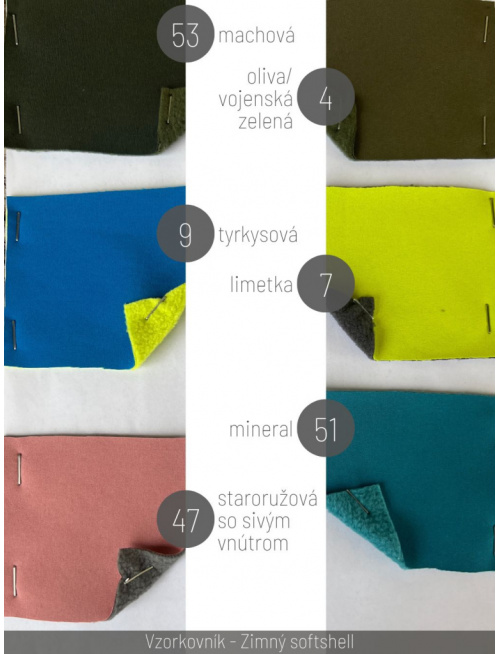 Vzorkovník - Zimný softshell