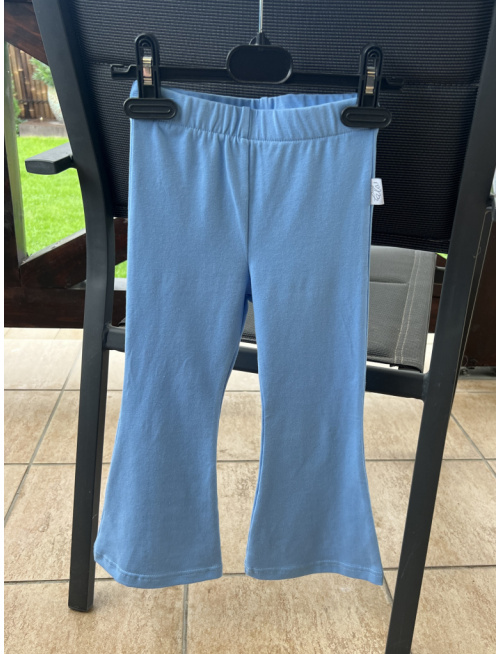 Úpletové legíny - zvonové - svetlomodrá