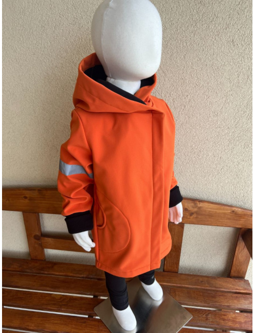 Rastúca softshell bunda so šikmozipsom a reflexným prvkom ALEX - jeseň/ZIMA