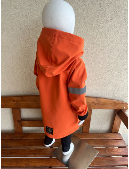 Rastúca softshell bunda so šikmozipsom a reflexným prvkom ALEX - jeseň/ZIMA