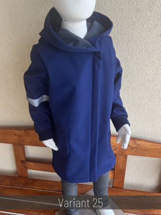 Rastúca softshell bunda so šikmozipsom a reflexným prvkom ALEX - jeseň/ZIMA