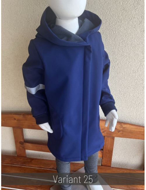 Rastúca softshell bunda so šikmozipsom a reflexným prvkom ALEX - jeseň/ZIMA