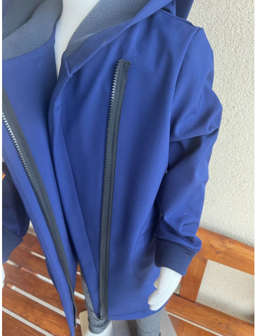 Rastúca softshell bunda so šikmozipsom a reflexným prvkom ALEX - jeseň/ZIMA