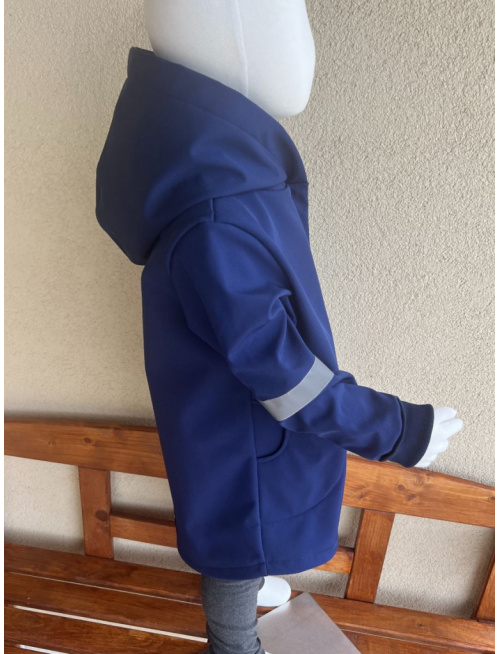 Rastúca softshell bunda so šikmozipsom a reflexným prvkom ALEX - jeseň/ZIMA