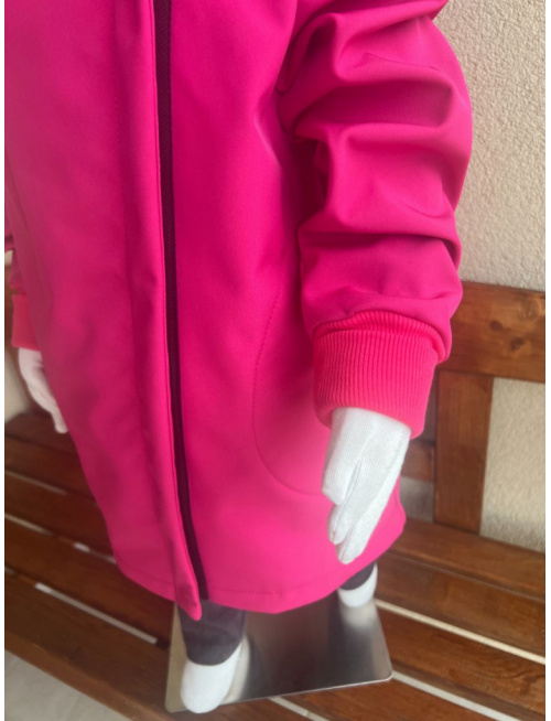 Rastúca softshell bunda ALEX so šikmozipsom a uškami - jednofarebná - jeseň/ZIMA