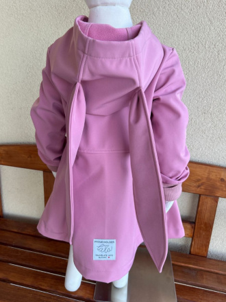 Rastúca softshell bunda s prestrihom - sukničková - RIO s uškami - jeseň/ZIMA