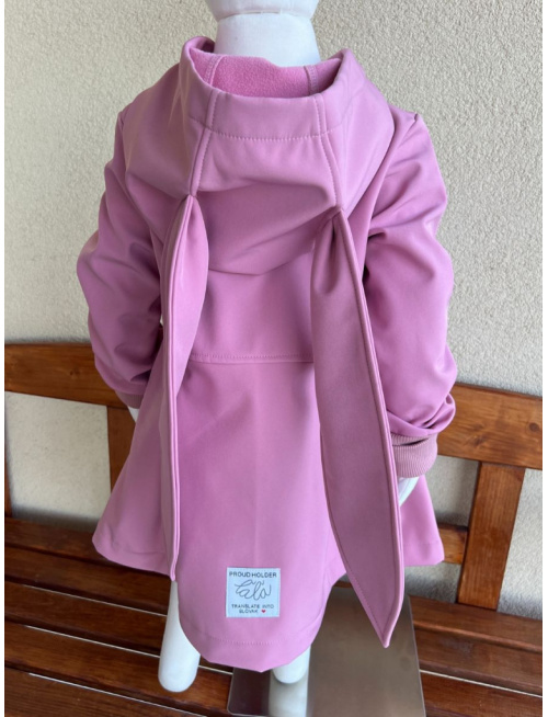 Rastúca softshell bunda s prestrihom - sukničková - RIO s uškami - jeseň/ZIMA