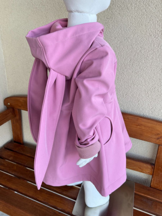 Rastúca softshell bunda s prestrihom - sukničková - RIO s uškami - jeseň/ZIMA