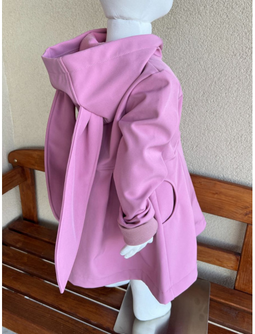 Rastúca softshell bunda s prestrihom - sukničková - RIO s uškami - jeseň/ZIMA