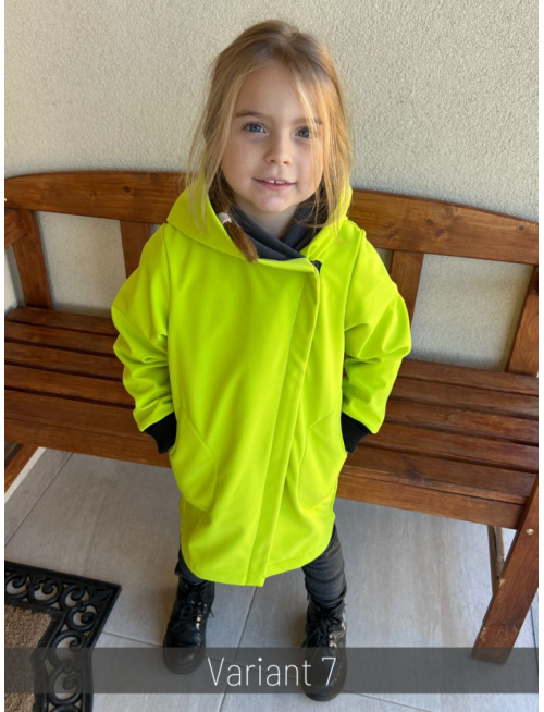 Rastúca softshell bunda so šikmozipsom ALEX - jednofarebná - jeseň/ZIMA