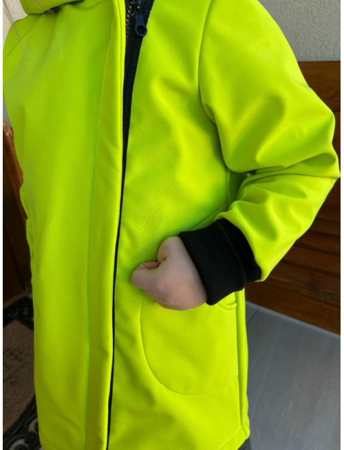 Rastúca softshell bunda so šikmozipsom ALEX - jednofarebná - jeseň/ZIMA