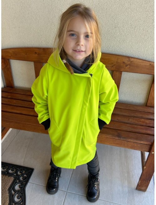 Rastúca softshell bunda so šikmozipsom ALEX - jednofarebná - jeseň/ZIMA