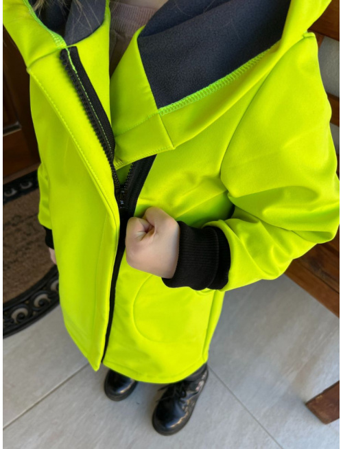 Rastúca softshell bunda so šikmozipsom ALEX - jednofarebná - jeseň/ZIMA