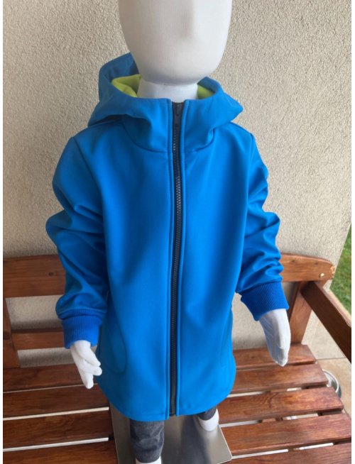 Rastúca softshell bunda s rovnozipsom, stojačikovou kapucňou a uškami - ALEX - jeseň/ZIMA