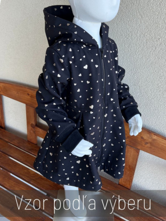 Rastúca softshell bunda s prestrihom - sukničková - RIO - vzorovaná - jeseň/ZIMA
