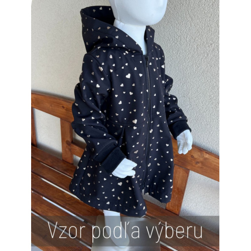 Rastúca softshell bunda s prestrihom - sukničková - RIO - vzorovaná - jeseň/ZIMA
