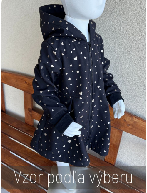 Rastúca softshell bunda s prestrihom - sukničková - RIO - vzorovaná - jeseň/ZIMA