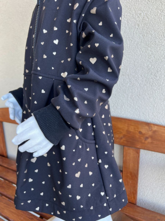 Rastúca softshell bunda s prestrihom - sukničková - RIO - vzorovaná - jeseň/ZIMA