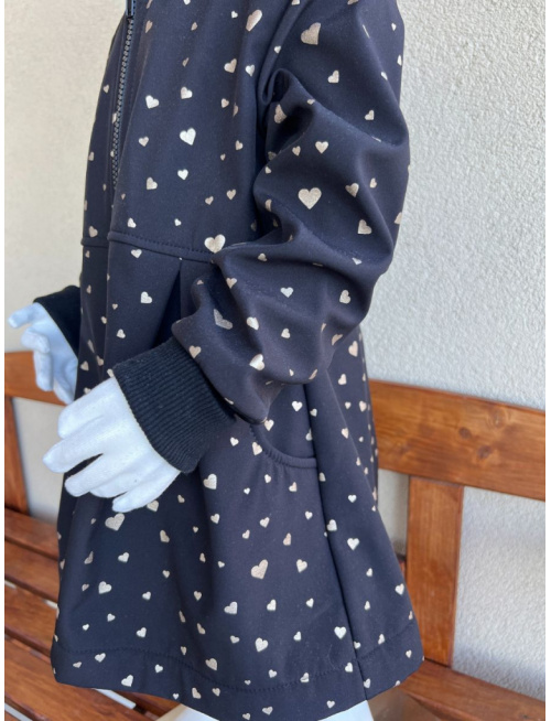 Rastúca softshell bunda s prestrihom - sukničková - RIO - vzorovaná - jeseň/ZIMA