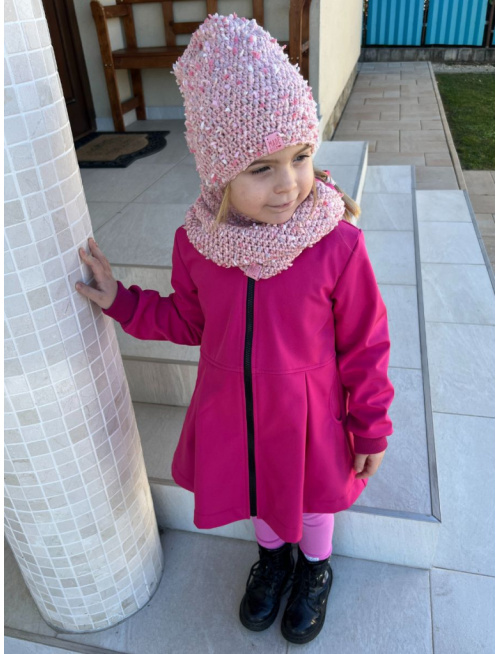 Rastúca softshell bunda s prestrihom - sukničková - RIO s uškami - jeseň/ZIMA