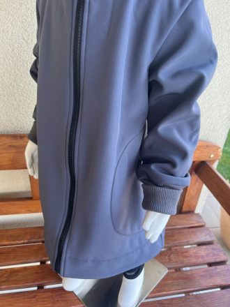 Rastúca softshell bunda so stojačikovou kapucňou - DOMI s uškami - jeseň/ZIMA