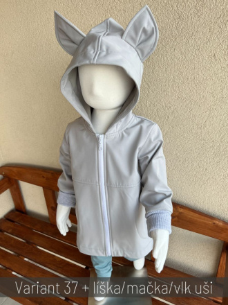 Rastúca softshell bunda s prestrihom - RIO s uškami - jeseň/ZIMA