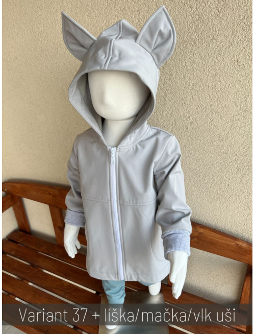 Rastúca softshell bunda s prestrihom - RIO s uškami - jeseň/ZIMA
