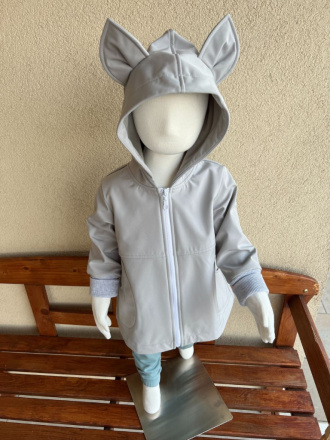 Rastúca softshell bunda s prestrihom - RIO s uškami - jeseň/ZIMA