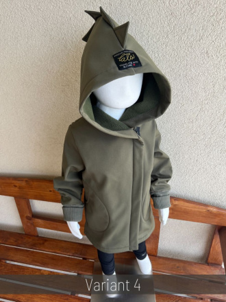 Rastúca softshell bunda so šikmozipsom ALEX/DINO - jeseň/ZIMA