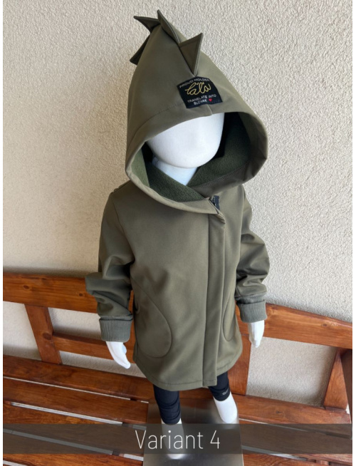 Rastúca softshell bunda so šikmozipsom ALEX/DINO - jeseň/ZIMA