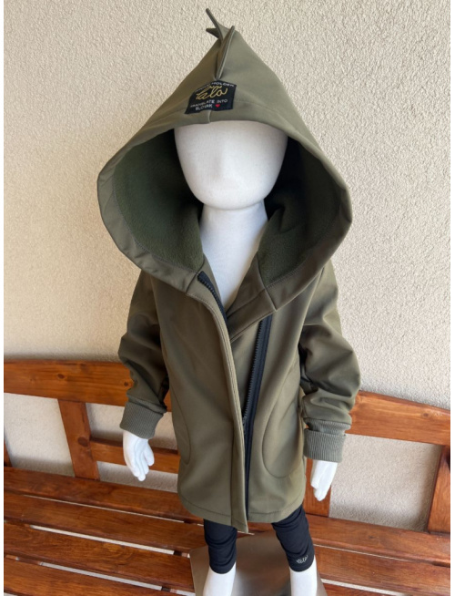 Rastúca softshell bunda so šikmozipsom ALEX/DINO - jeseň/ZIMA