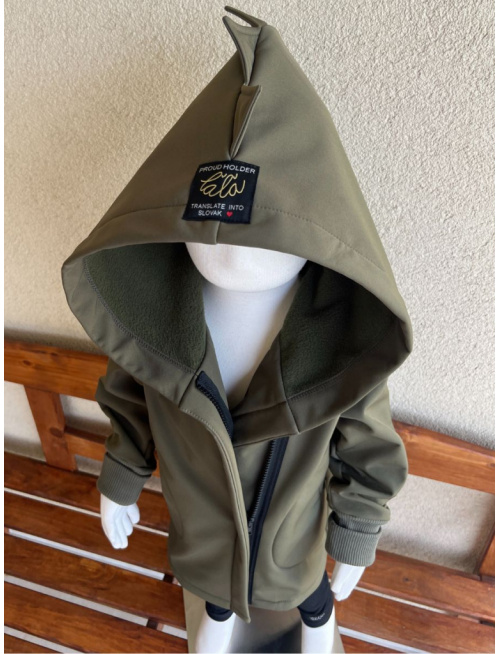 Rastúca softshell bunda so šikmozipsom ALEX/DINO - jeseň/ZIMA