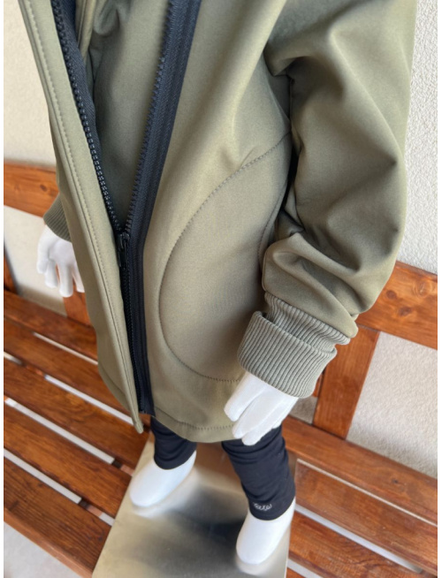 Rastúca softshell bunda so šikmozipsom ALEX/DINO - jeseň/ZIMA