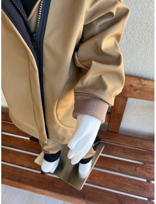 Rastúca softshell bunda ALEX/DINO LUX so šikmozipsom a reflexným prvkom - jeseň/ZIMA