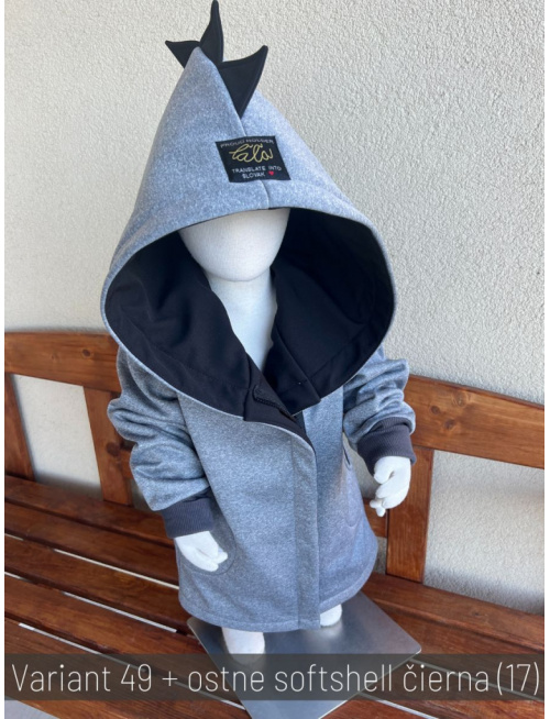 Rastúca softshell bunda ALEX/DINO LUX so šikmozipsom a reflexným prvkom - jeseň/ZIMA