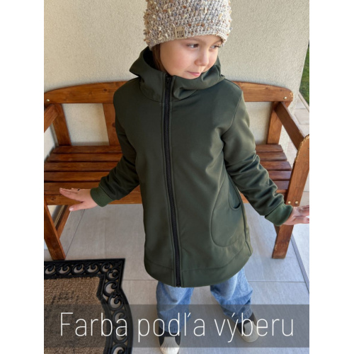 Rastúca softshell bunda so stojačikovou kapucňou - DOMI - jeseň/ZIMA